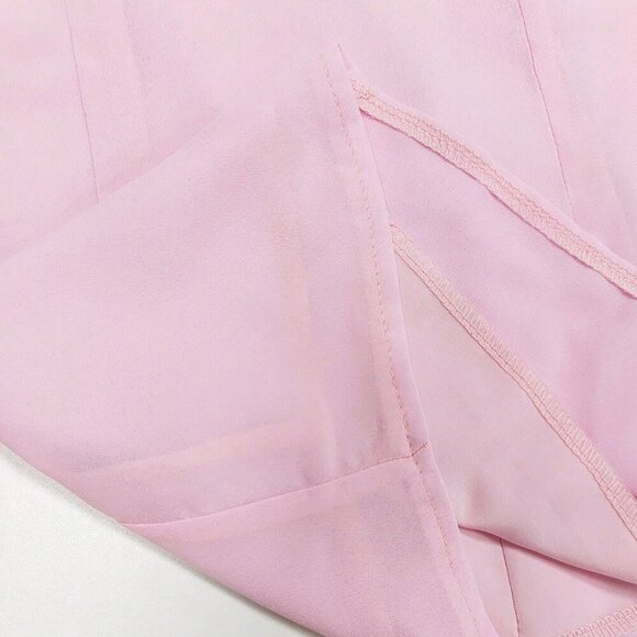 Baby Pink Elegant Party Women's Halter Bodycon Mini Dress - Picture 2 of 11